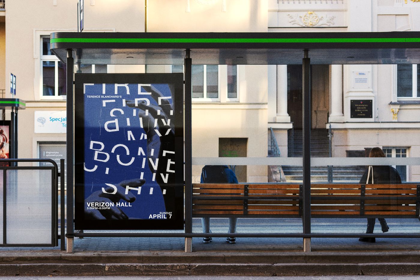 Ensemble Arts bus shelter mockup one.