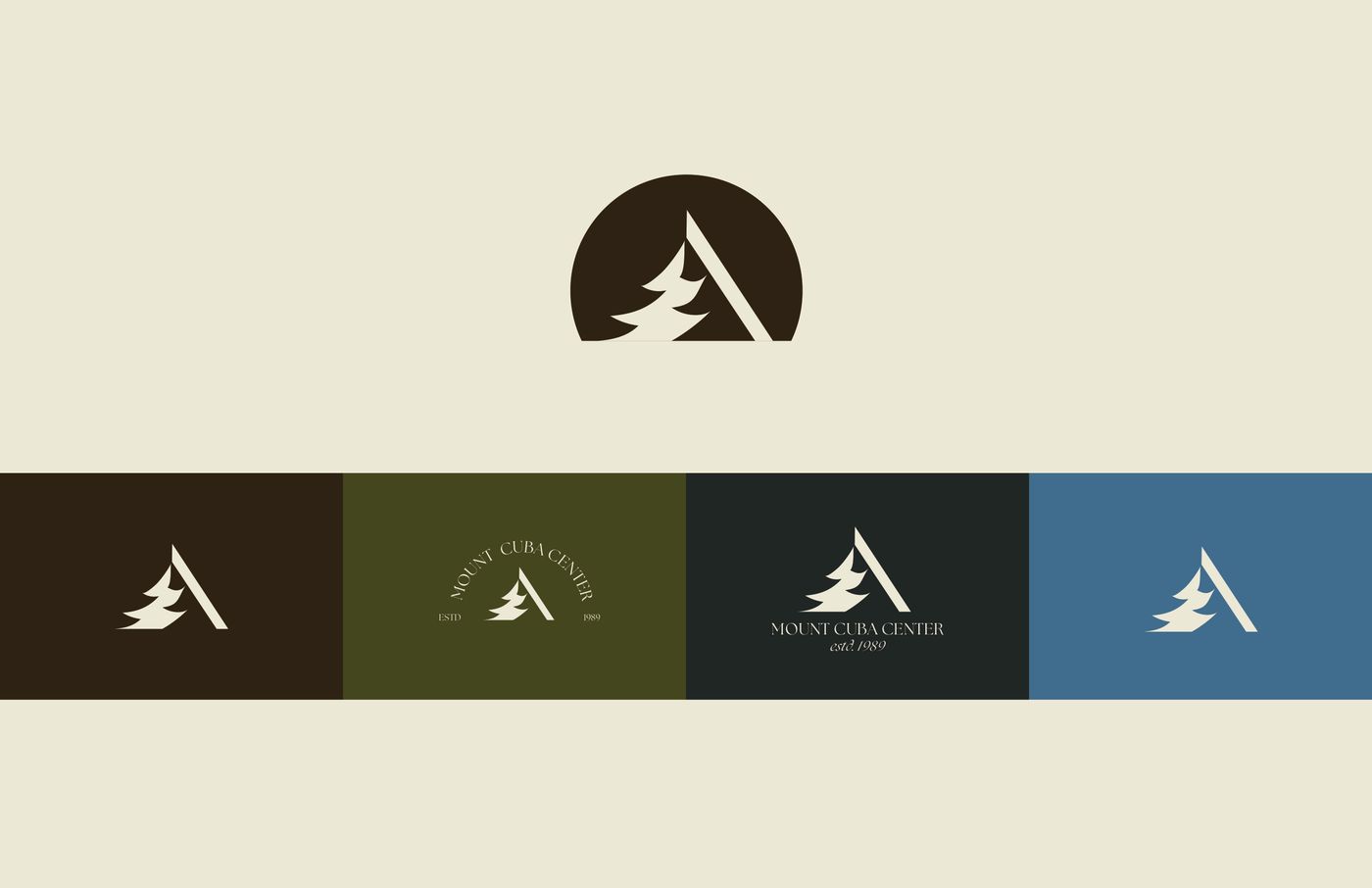 Mt. Cuba Center logo variations and icon studies.