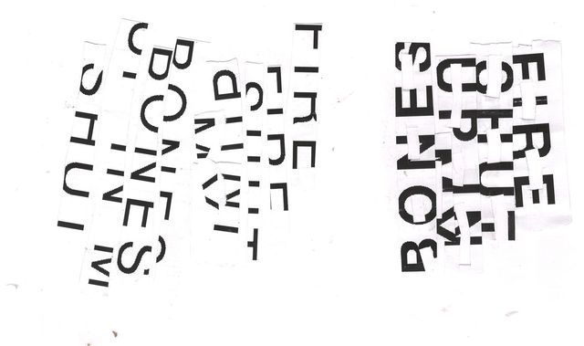 Ensemble Arts typographic collage process image one.