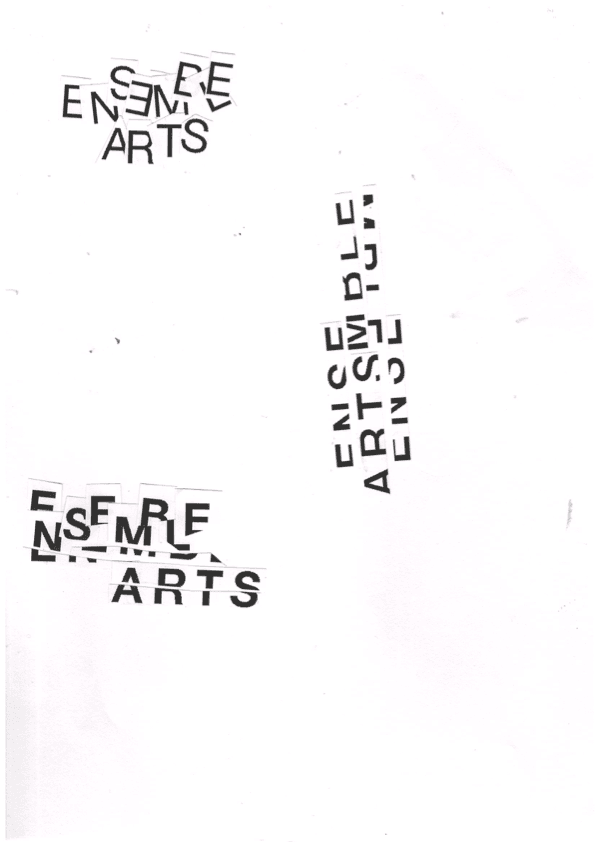 Ensemble Arts typographic process image three.