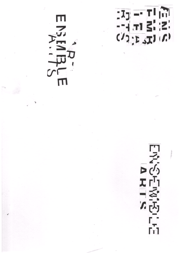 Ensemble Arts typographic process image four.